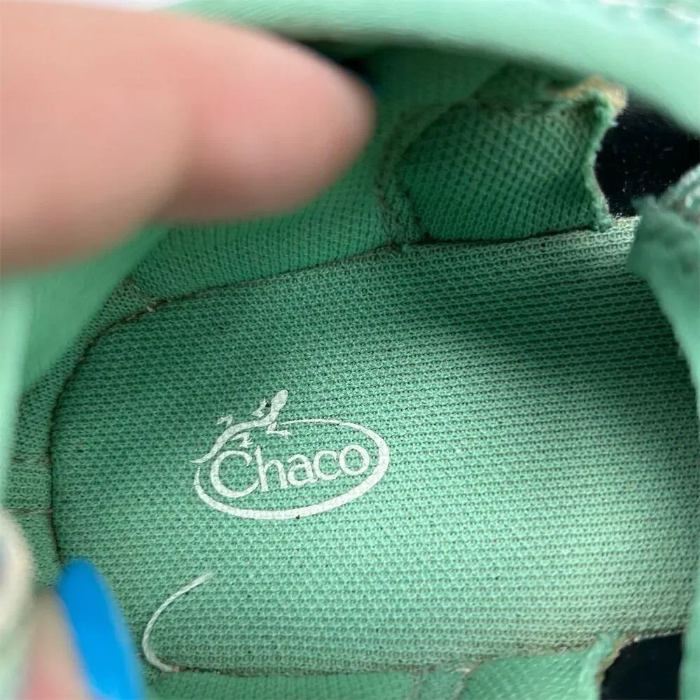 Chaco Kids' Waterproof Hiking Sandals Bright Green Size 4 Closed Toe Summer